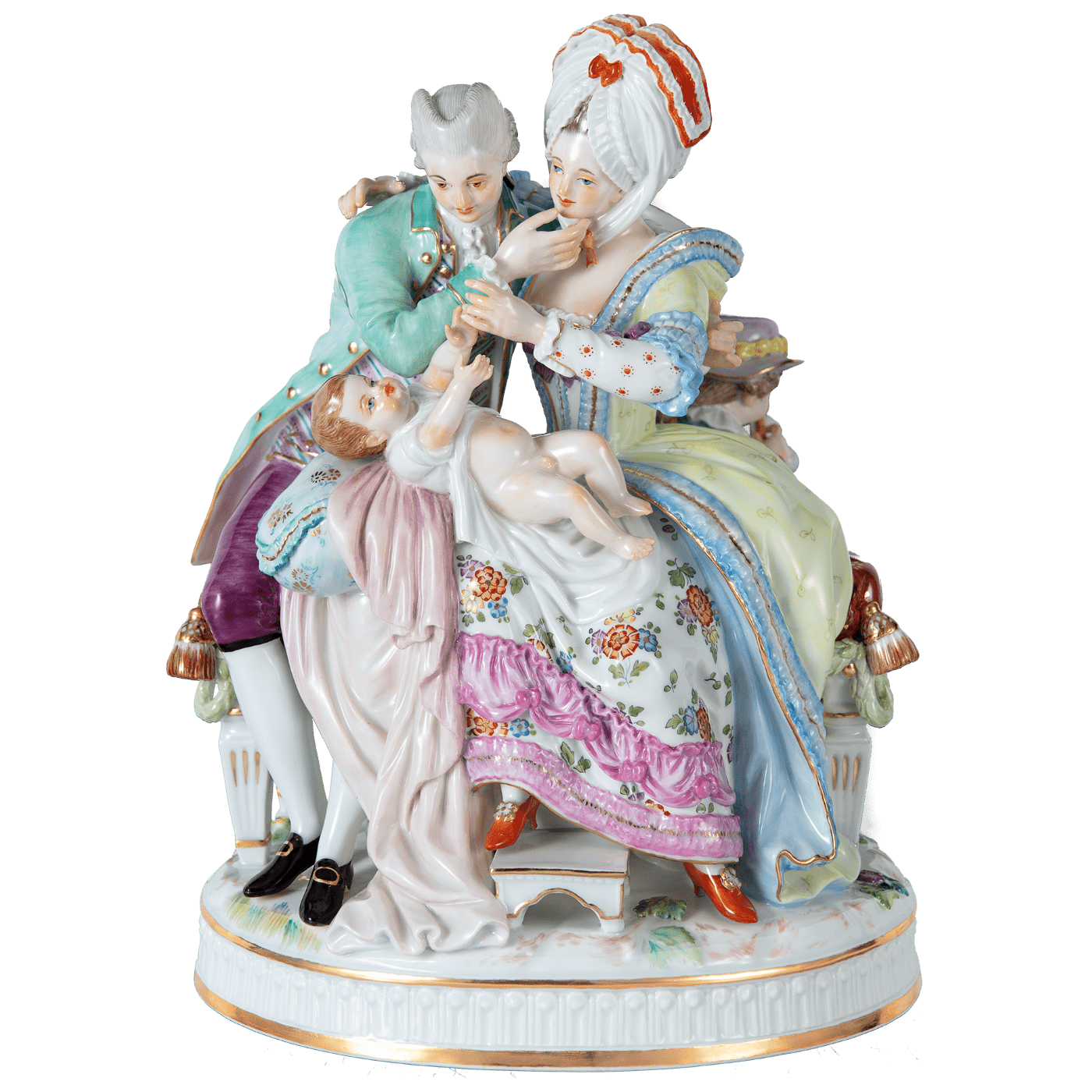 Figurengruppe Glückliche Familie, H 24 cm | Meissen Exklusiv - Kollektion 900380 - 73594 - Meissen Weimar