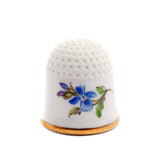 Gestreute Blümchen, bunt, Goldrand, 2,5 cm | Meissen Fingerhut Kollektion