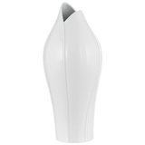 Fischmaulvase, mittlere Größe, Weiß, H 29 cm | Vasen-Kollektion - Fischmaulvase
