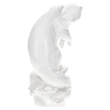 Fischotter, Weiß, H 24,5 cm | Meissen Einzelplastik