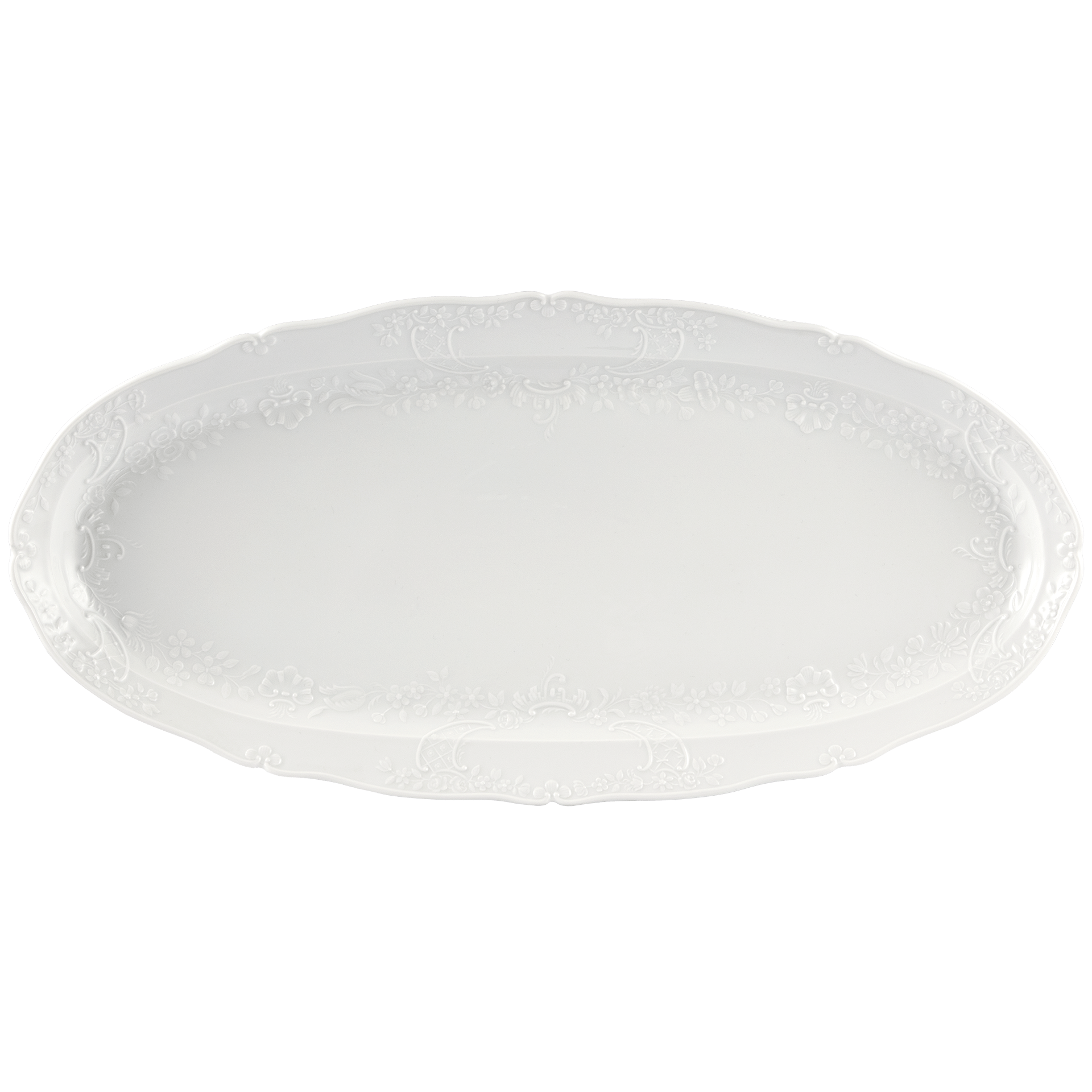 Fischplatte, Weiß, L 56 cm | Meissen Kollektion Markenzeichen 000001 - 03300 - Meissen Weimar