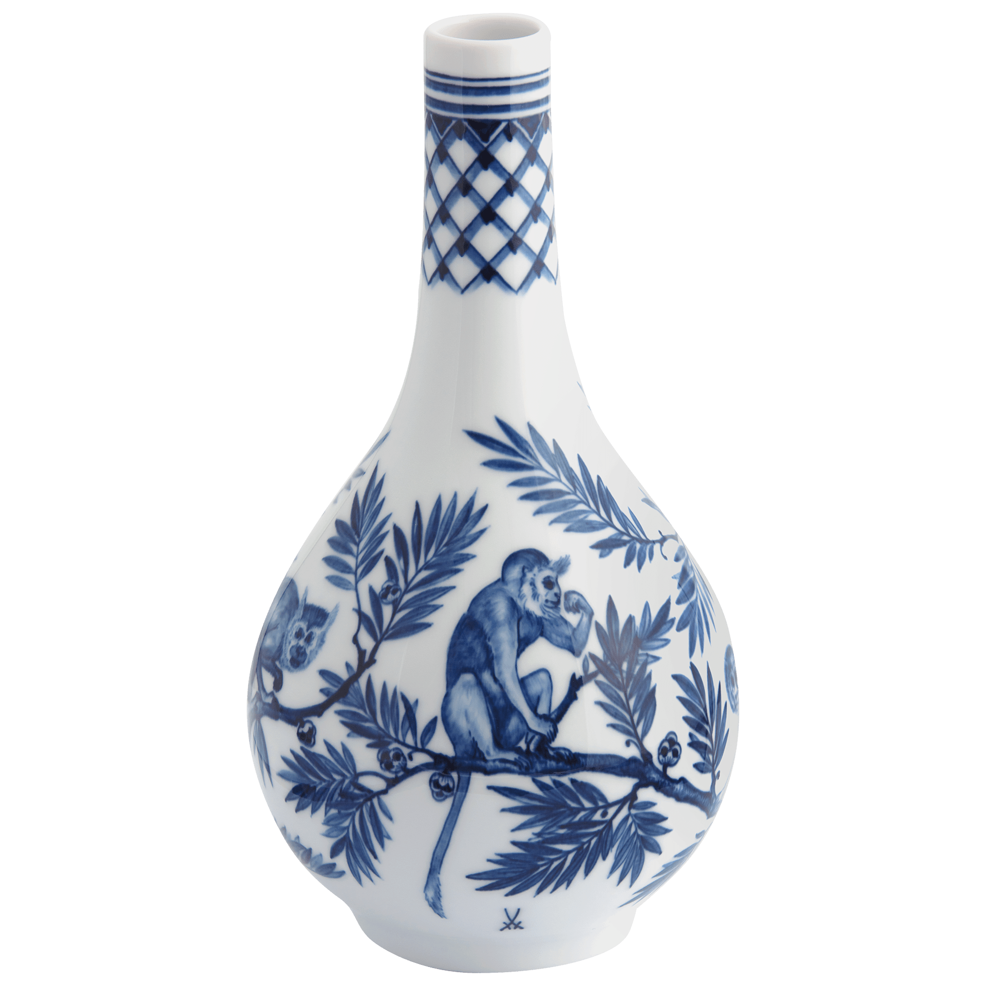 Flaschenvase Meerkatzenszenerie, H 24,5 cm, limitiert | Meissen Vasen Kollektion 816474 - 50261 - Meissen Weimar