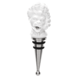 Flaschenverschluss Affenmusiker Weiß H 11 cm | Accessoires Meissen Böttgersteinzeug