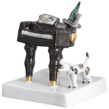 Flügel zu Pianist, Platin staffiert, reich, 6,5 cm | Meissen Miniaturfiguren-Edition