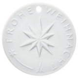 Frohe Weihnacht, weiß, Ø 3,6 cm | Meissen Medaillen Kollektion