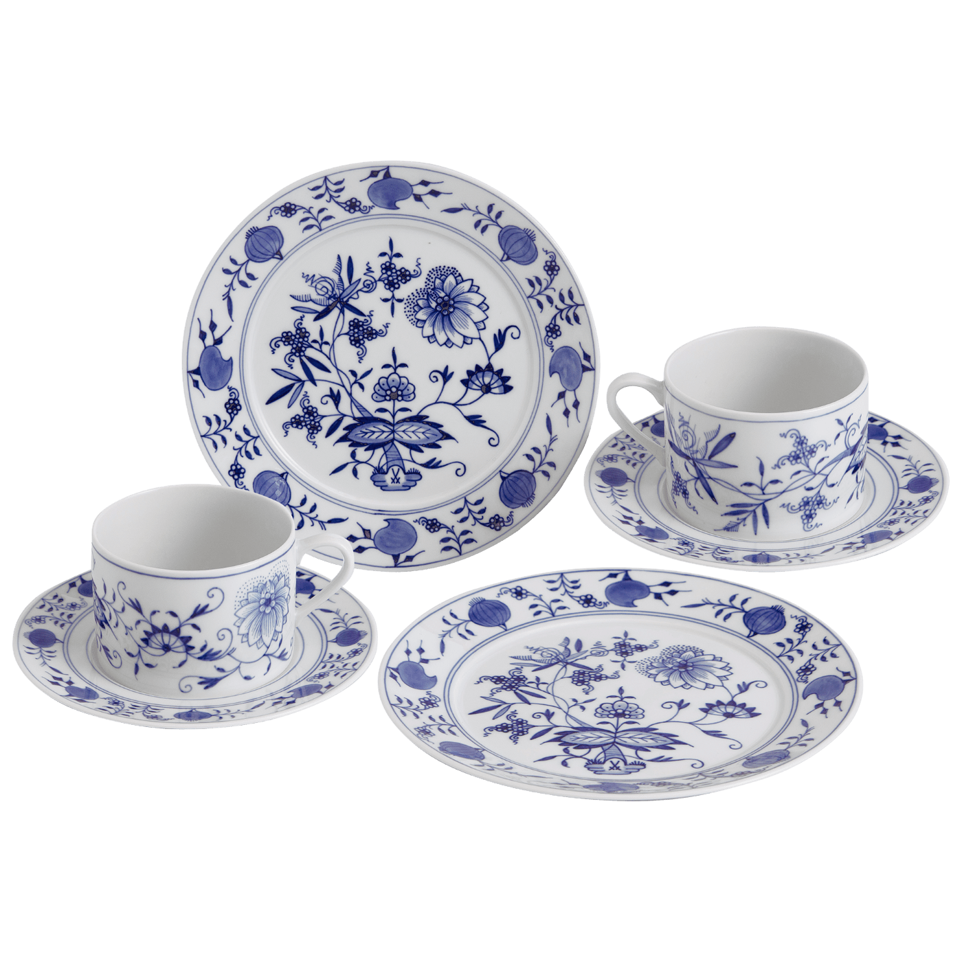 Gedeck - Set, Zwiebelmuster, 6 - tlg. | Meissen No.41 Zwiebelmuster 800101 - c3605 - Meissen Weimar