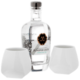 Gin-Set, 3-tlg., Juniper Jack London Dry Gin 0,5 l, 46,5 % vol., 2 Becher Antarctica | Meissen Gourmet-Set
