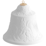 Glocke mit Relief, Eichhörnchen, Weiß, Biskuit, H 8 cm | Meissen Zweigschmuck Glocken Kollektion