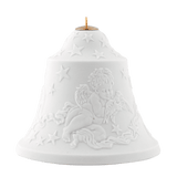 Glocke mit Relief, Engel, Weiß, Biskuit, H 8 cm | Meissen Zweigschmuck Glocken Kollektion