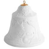 Glocke mit Relief, Füchse, Weiß, Biskuit, H 8 cm | Meissen Zweigschmuck Glocken Kollektion