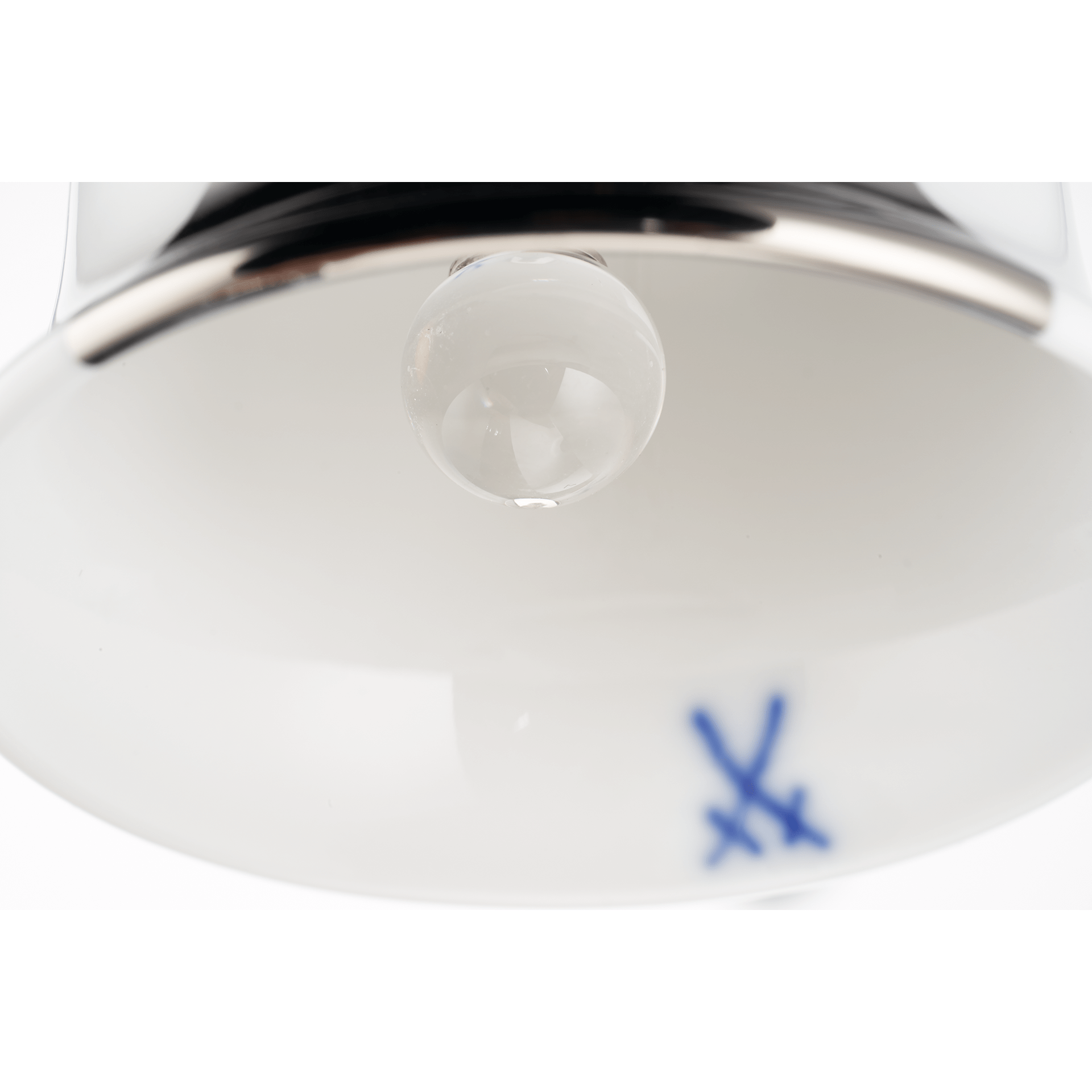 Glocke, Platinpunkt, H 4,8 cm | Meissen Zweigschmuck Glocken Kollektion 99A534 - 55M62 - Meissen Weimar