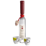 Quittenbrand-Set, 3-tlg., Meissener Spezialbrennerei Quittenbrand 0,2l, 42% vol., Schnapsbecher Quittendekoration | Meissen-Set Kollektion Genußwelten