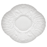 Gourmetteller, flach, Biskuit Weiß, L 30 cm | Meissen Schwanendessin