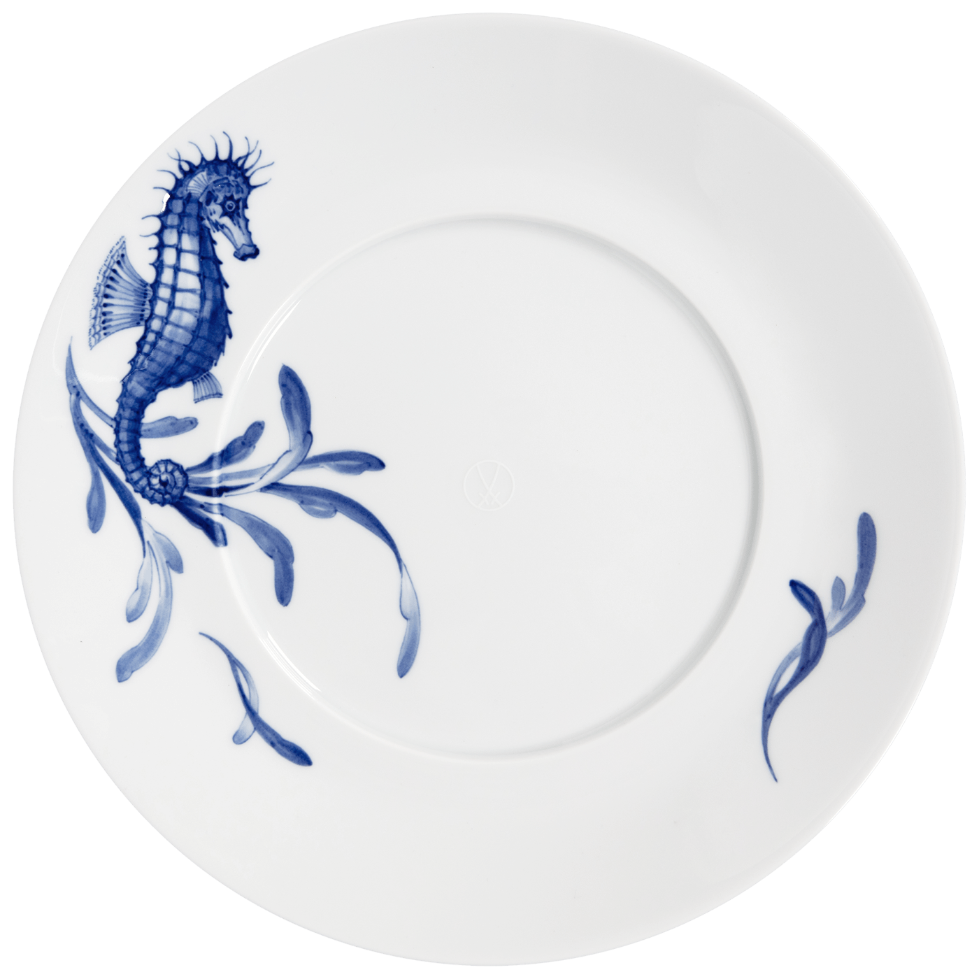 Gourmetteller, flach, "Blue Treasures", Seepferdchen, Ø 28,5 cm | Meissen Cosmopolitan 82A278 - 37480 - Meissen Weimar
