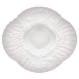 Gourmetteller, tief, Biskuit Weiß, L 29,5 cm | Meissen Schwanendessin