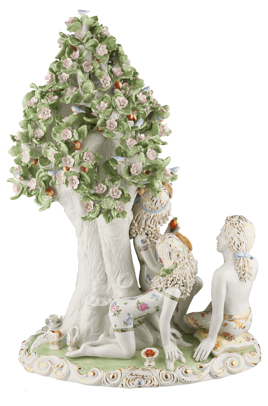 Großfigur Ein kleines Stück vom Paradies, bunt, H 50 cm | Meissen Figuren - Edition Künstlerkapelle 65c028 - 73685 - Meissen Weimar