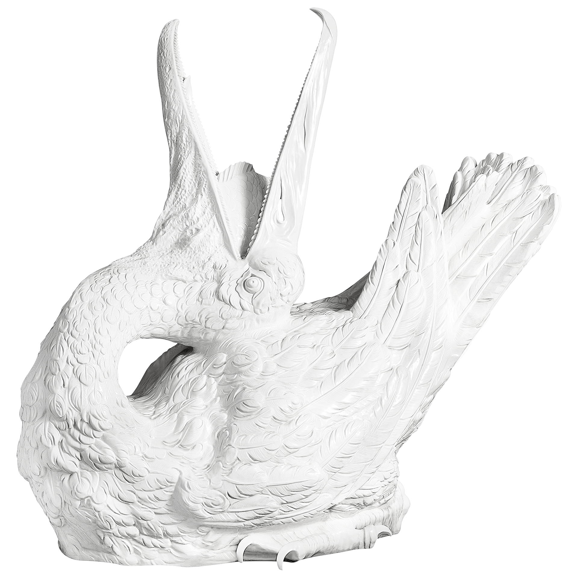 Großplastik Pelikan Weiß, H 78 cm | Meissen Exklusiv - Kollektion 000080 - 76m09 - Meissen Weimar