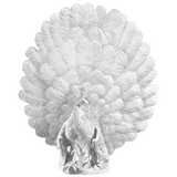 Großplastik Pfau Weiß, H 110 cm | Meissen Exklusiv-Kollektion