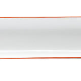 Henkel-Schale, Ohne Dekor, farbiger Rand und Spiegelfaden, L 24 cm | Meissen Neuer Ausschnitt