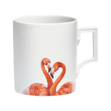 Henkelbecher Flamingo Heart, Bunt, Höhe 9 cm, 0,25 l | The Meissen Mug Collection - Berlin