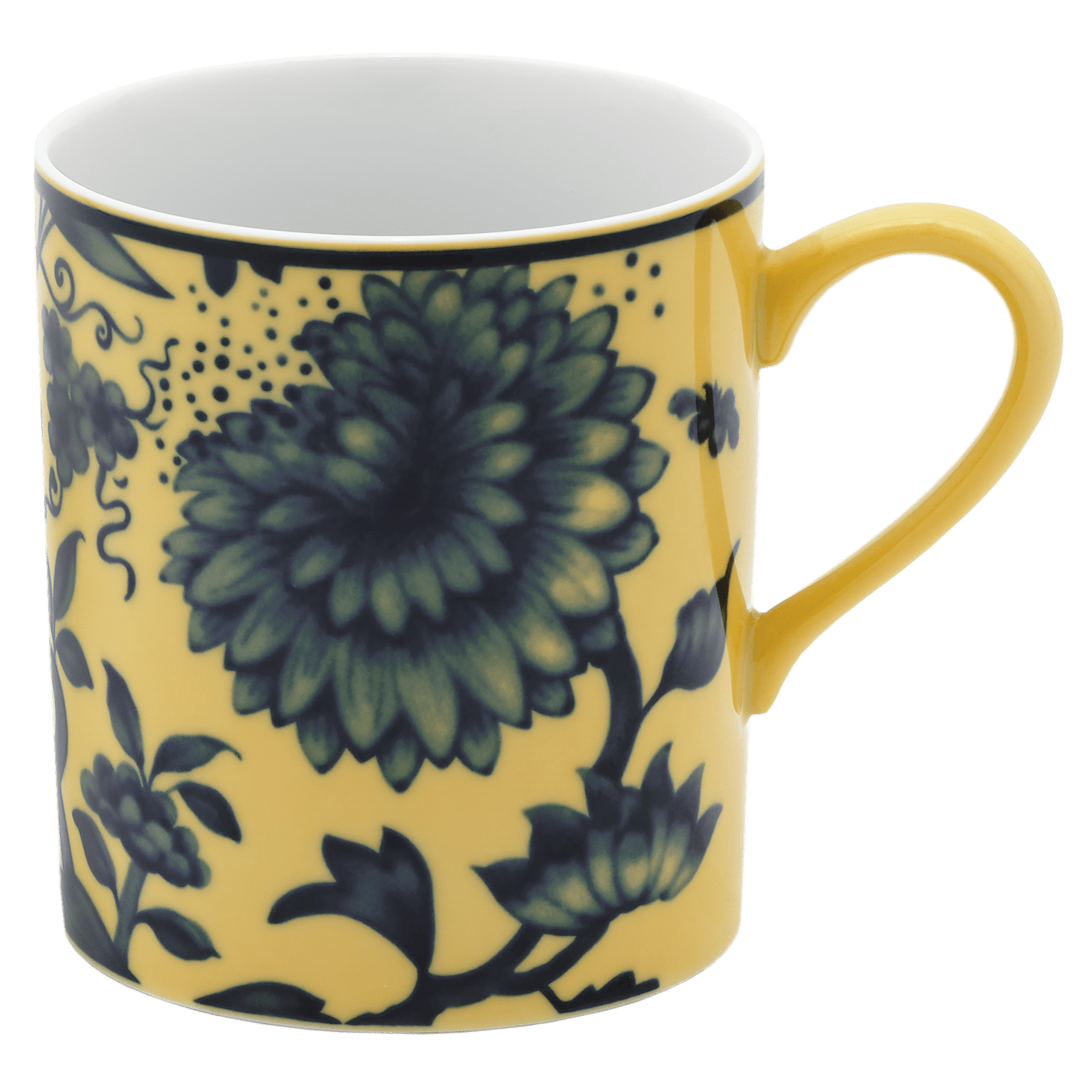 Henkelbecher gelb Ø 8 cm, H 9 cm, V 0,25 l | Meissen No. 41 Noble Blue 79b520-36575 - Meissen Weimar