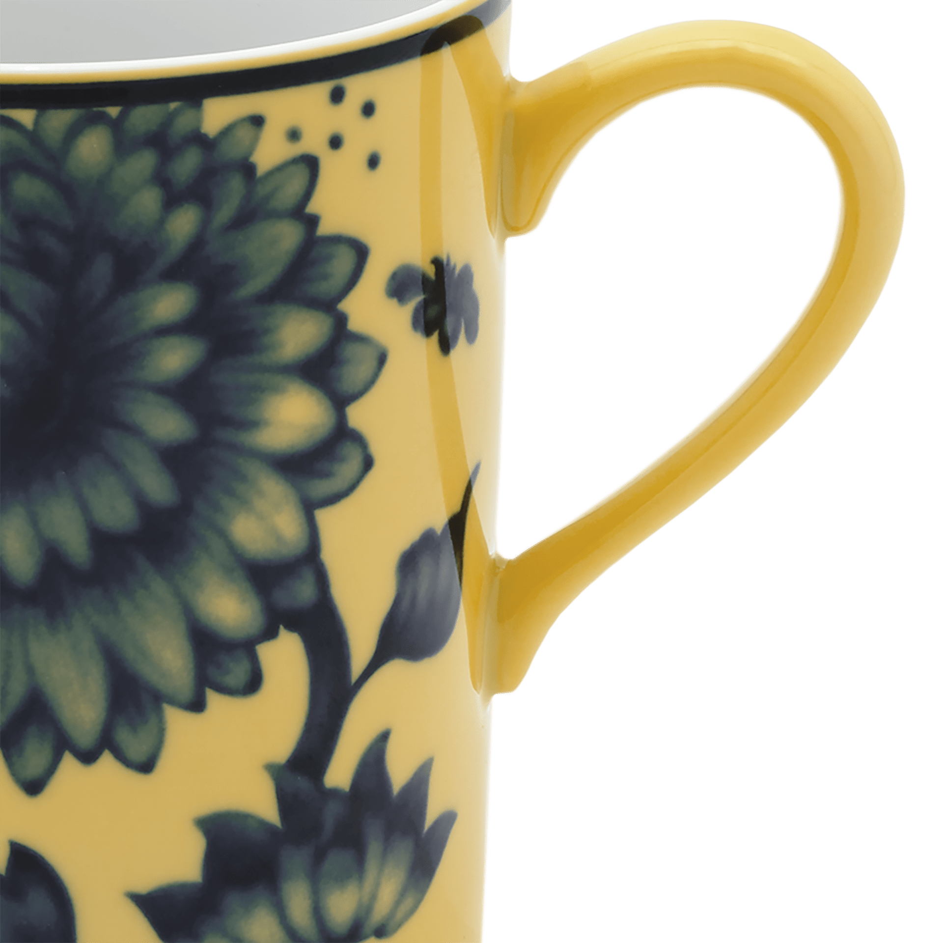 Henkelbecher gelb Ø 8 cm, H 9 cm, V 0,25 l | Meissen No. 41 Noble Blue 79b520-36575 - Meissen Weimar