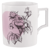 Henkelbecher, grafischer schwarzer Rosenzweig "Graphic Rose", V 0,25l | The Meissen Mug Collection - Berlin