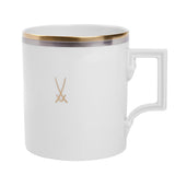 Henkelbecher, Kante platin/gold mit goldenem Schwert, V 0,25l, | Meissen Mug Berlin