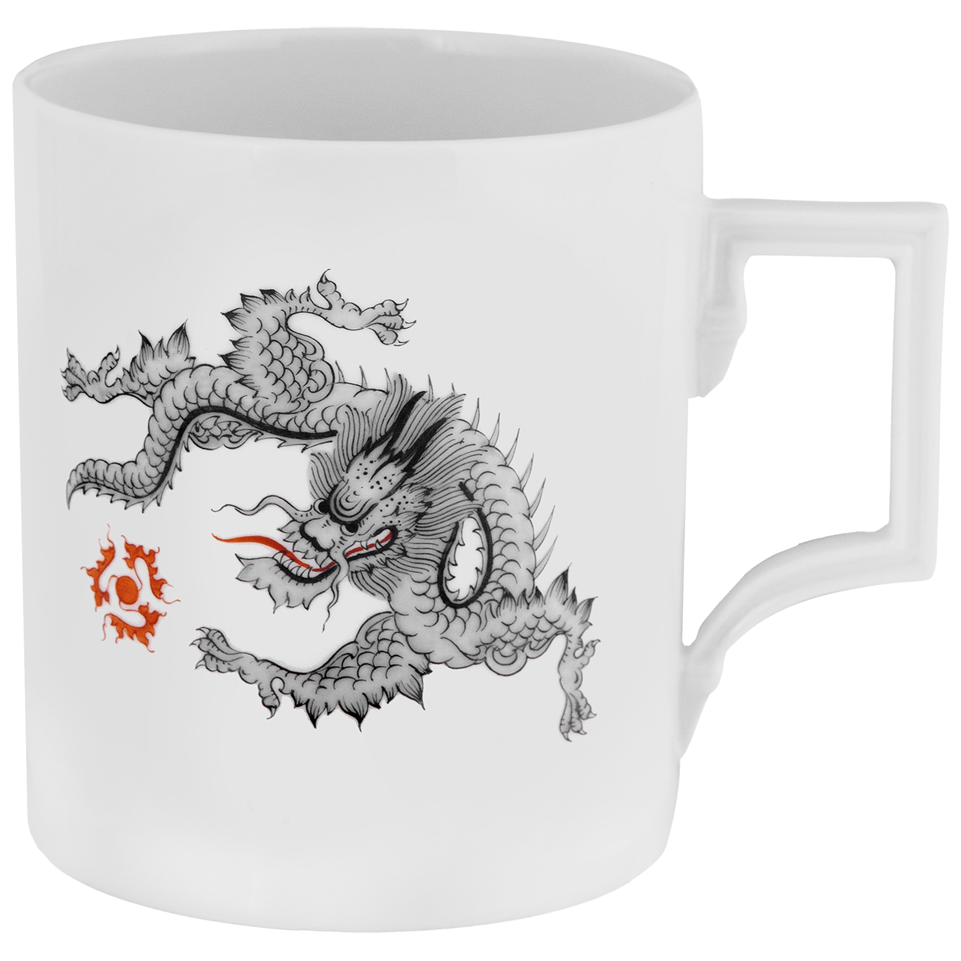 Henkelbecher, Malerei "Ming - Drache" schwarz, 0,25 l | The Meissen Mug Collection - Berlin 33A173 - 55810 - Meissen Weimar