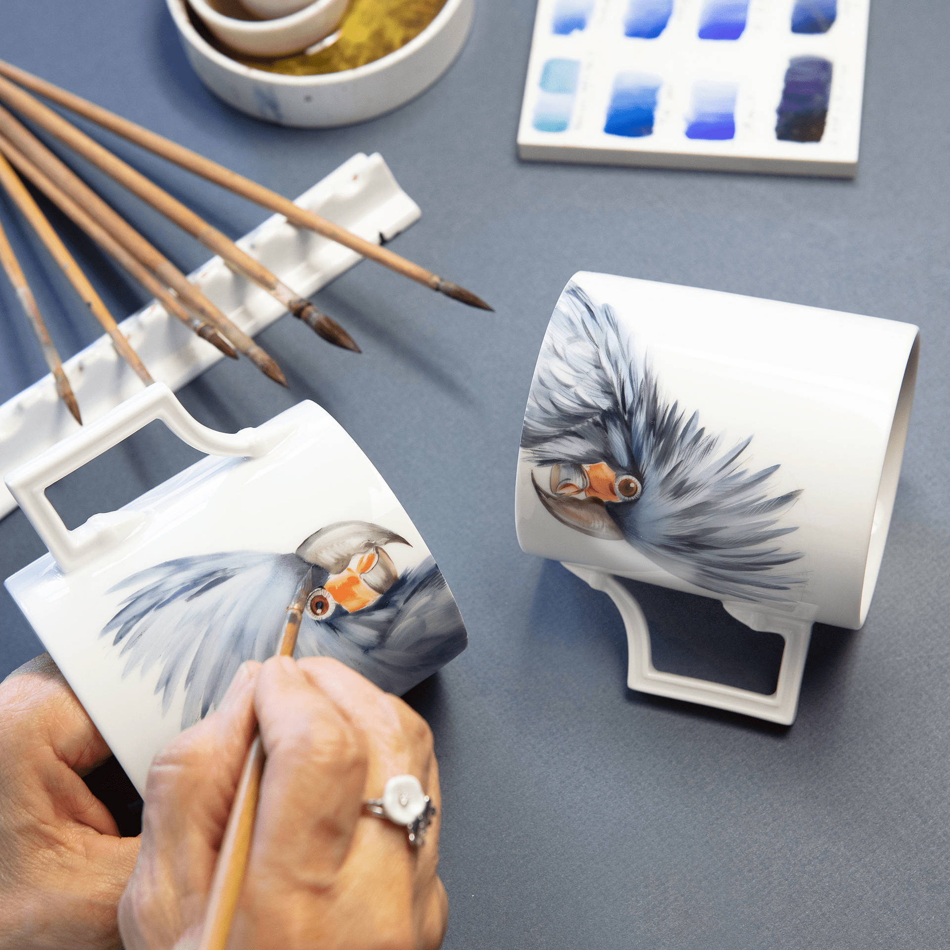 Henkelbecher, Malerei Palmkakadu "Tropic Bird" , 0,25 l | The Meissen Mug Collection - Berlin 61A120 - 55810 - Meissen Weimar