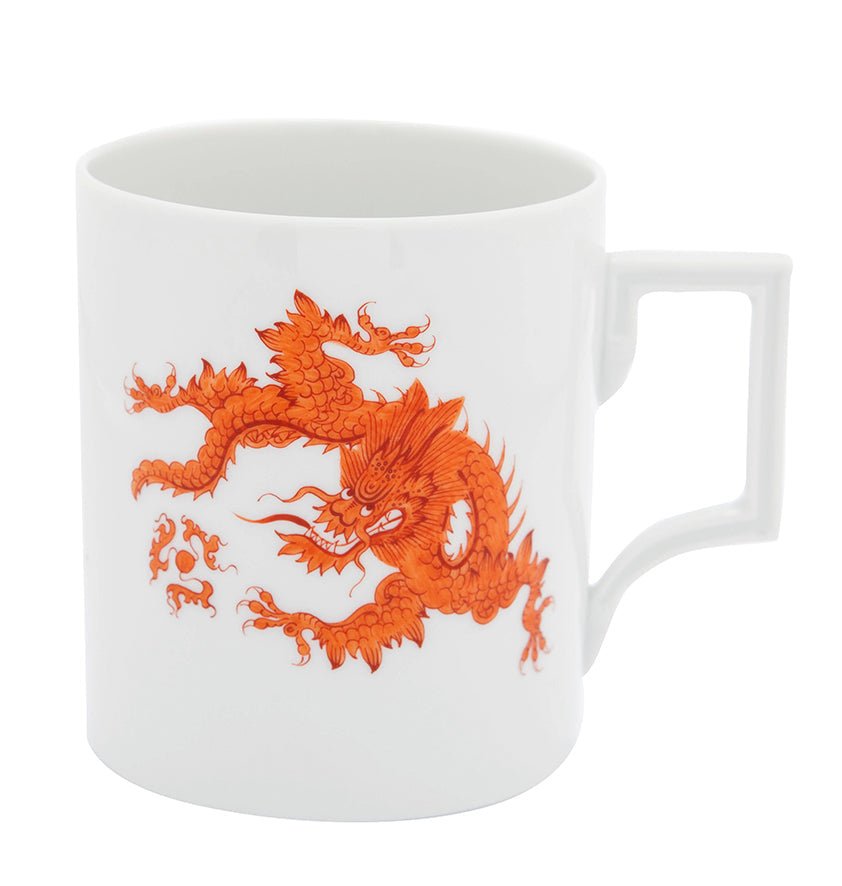 Henkelbecher, Ming - Drache, leicht, modifizierte Ausführung, rot, 0,25 l | Meissen Mug Berlin 33A174 - 55810 - Meissen Weimar