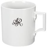 Henkelbecher, Monogramm, 2 Buchstaben, schwarz, V 0,25 l | Meissen Mug Berlin