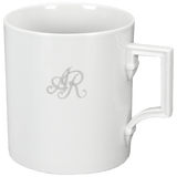 Henkelbecher Monogramm Platin, H 9 cm | Meissen Mug Berlin
