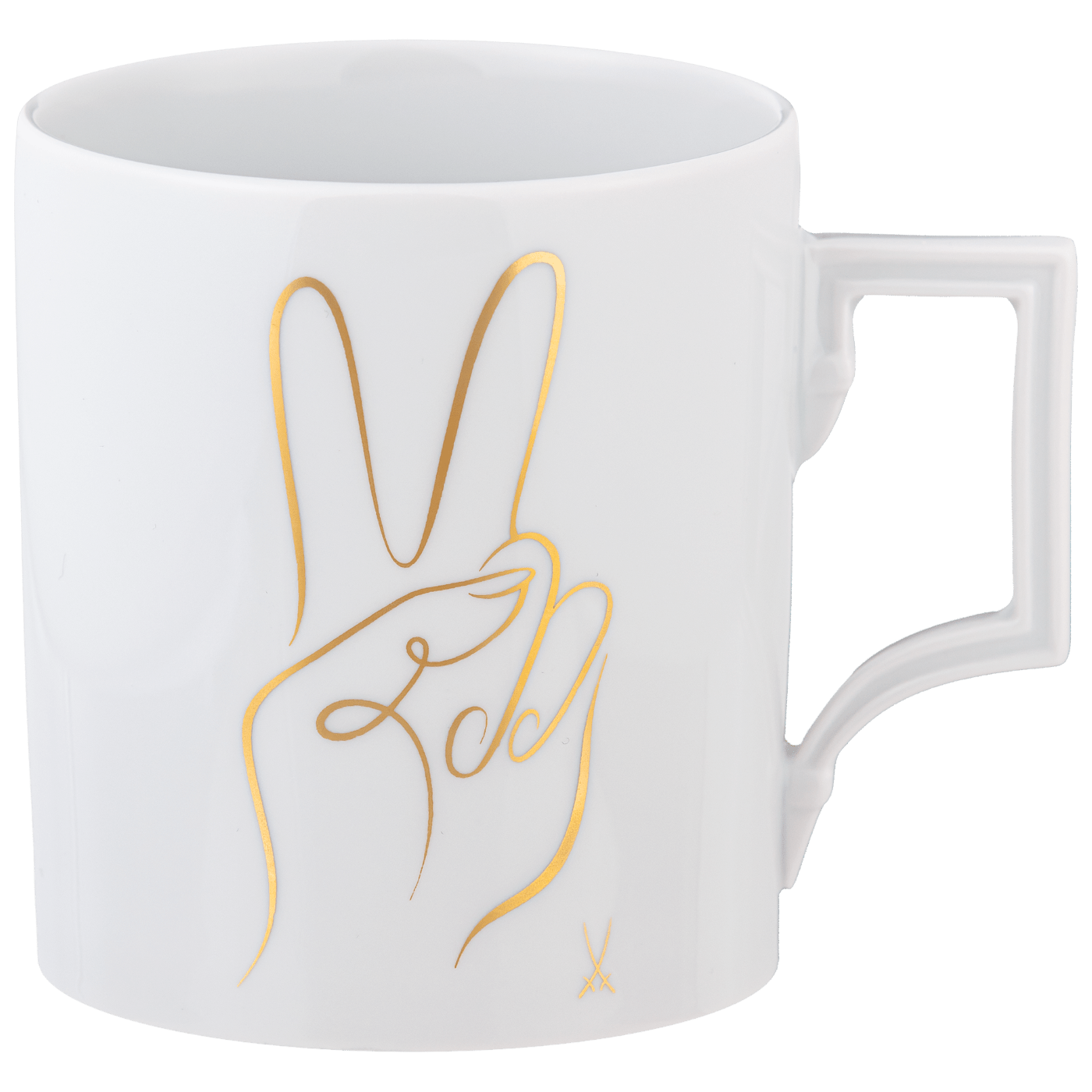 Henkelbecher Peace Hand gold, H 9 cm | Meissen Geschenke 79a879 - 55810 - Meissen Weimar
