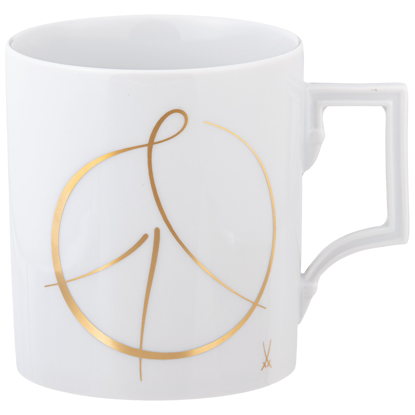 Henkelbecher Peace Sign gold, H 9 cm | Meissen Geschenke 79a881 - 55810 - Meissen Weimar