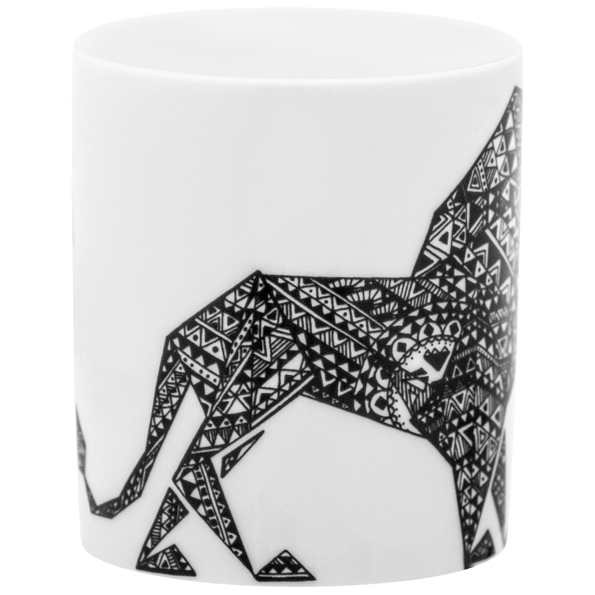 Henkelbecher, Schwarz - Weiß Dekor, Höhe 9 cm | Meissen Fine Dining 79a431 - 55810 - Meissen Weimar