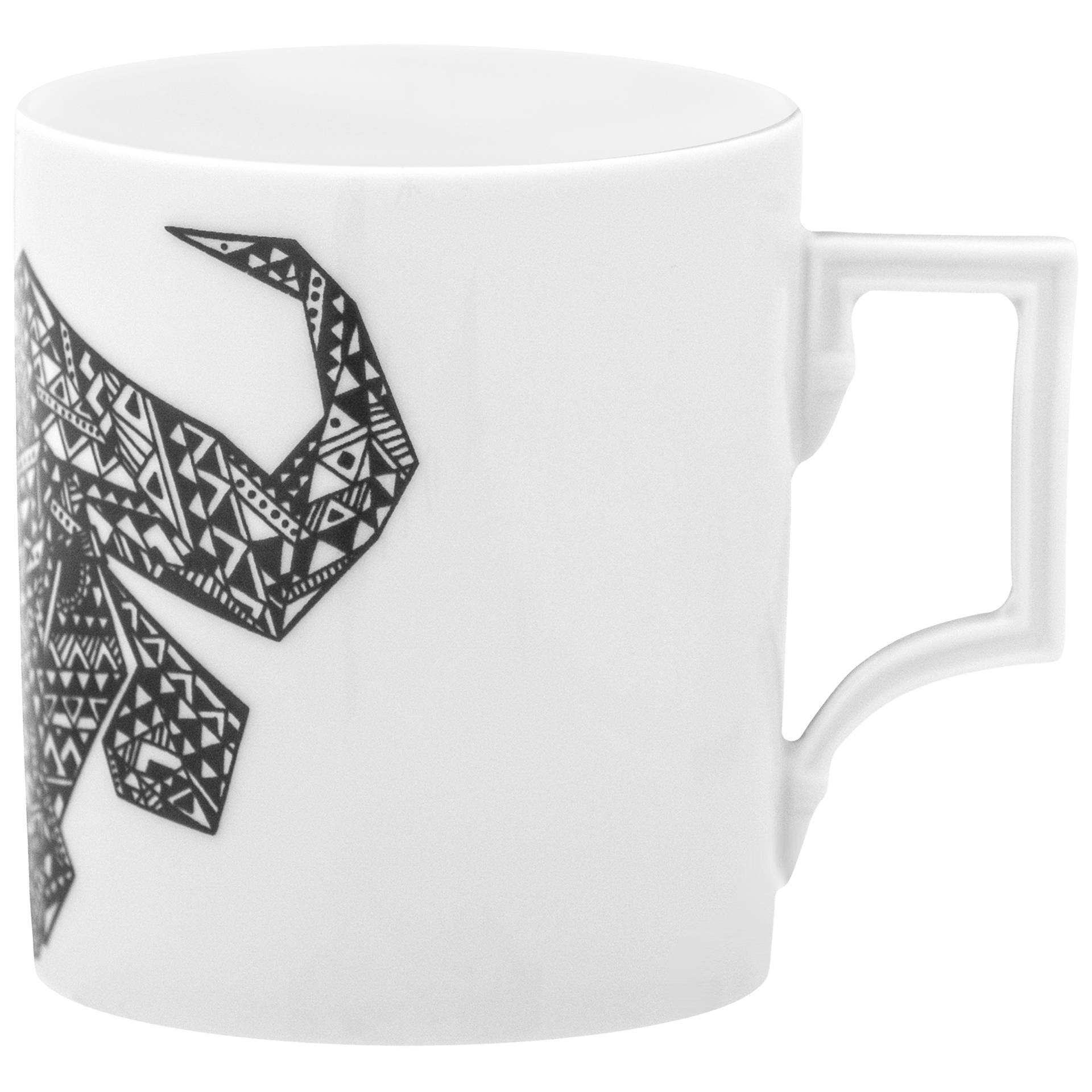 Henkelbecher Schwarz Weiß, H 9 cm, 0,25 l | Meissen Big Mug Collection 79a432 - 55810 - Meissen Weimar