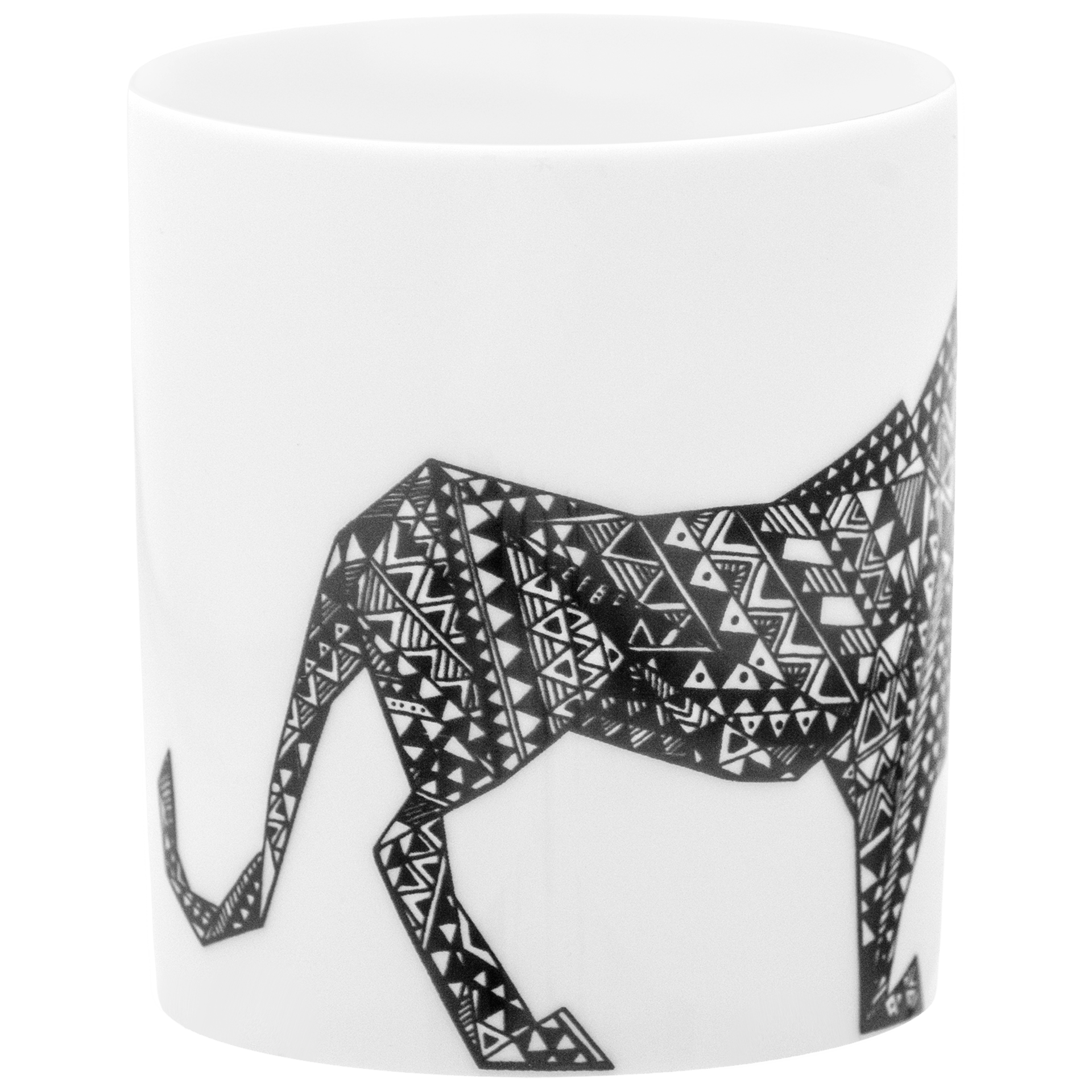 Henkelbecher Schwarz - Weiß Leopard, H 9 cm, 0,25 l | Meissen Big Mug Collection 79a428 - 55810 - Meissen Weimar