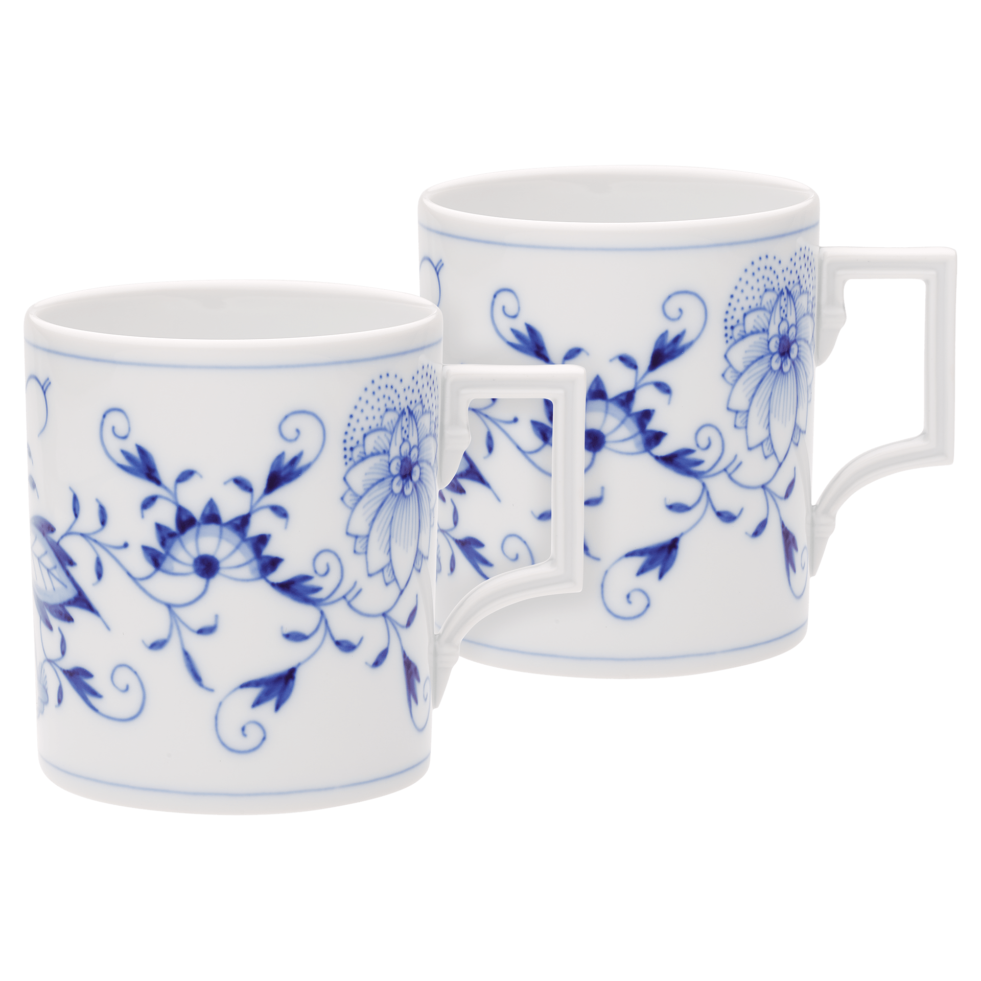 Henkelbecher - Set, Zwiebelmuster, 2 - tlg. | Meissen Neuer Ausschnitt 800101 - c5504 - Meissen Weimar