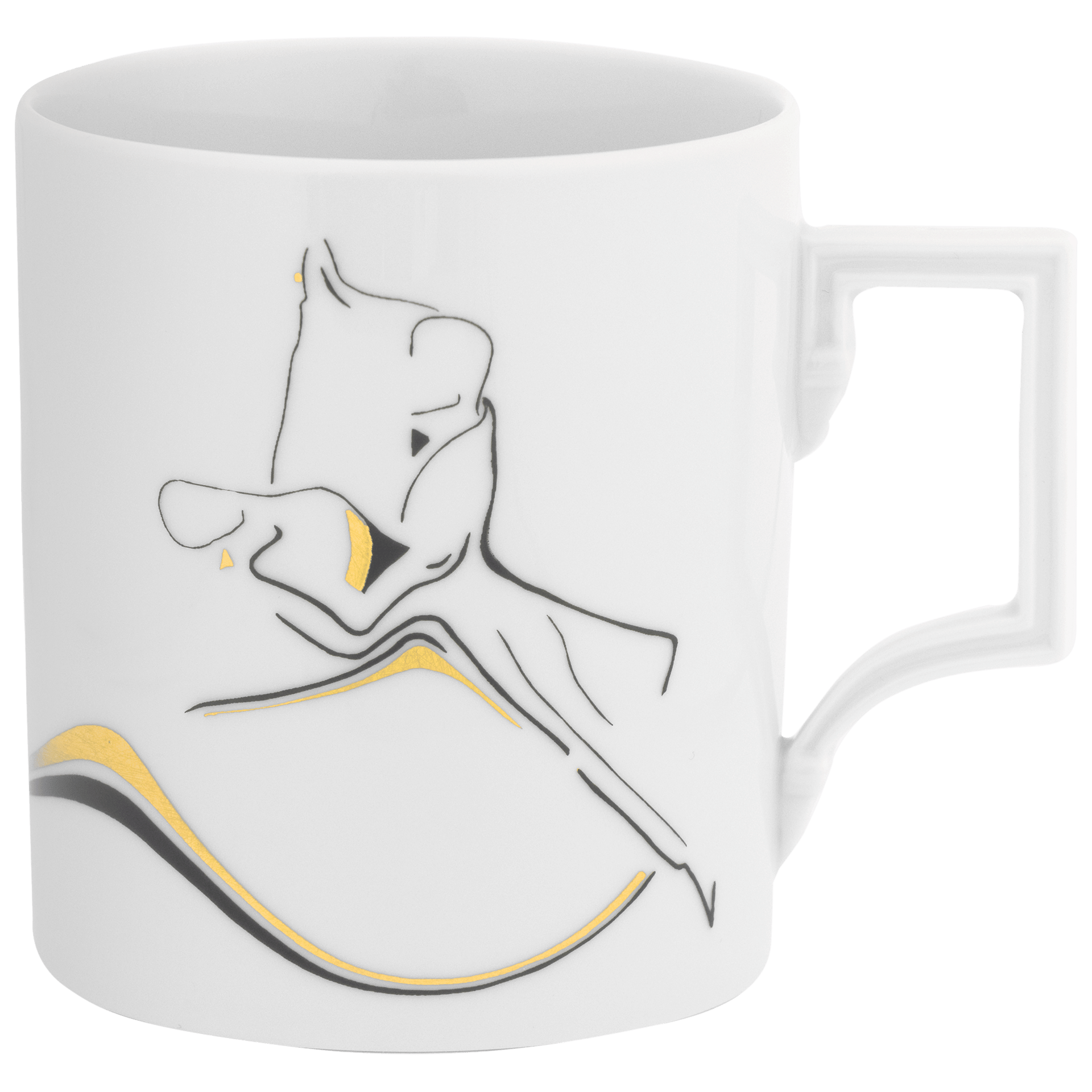Henkelbecher Weißer Gold, 9 cm, 0,25 l | Meissen Mug Berlin 79a949 - 55810 - Meissen Weimar
