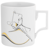 Henkelbecher Weißer Gold, 9 cm, 0,25 l | Meissen Mug Berlin