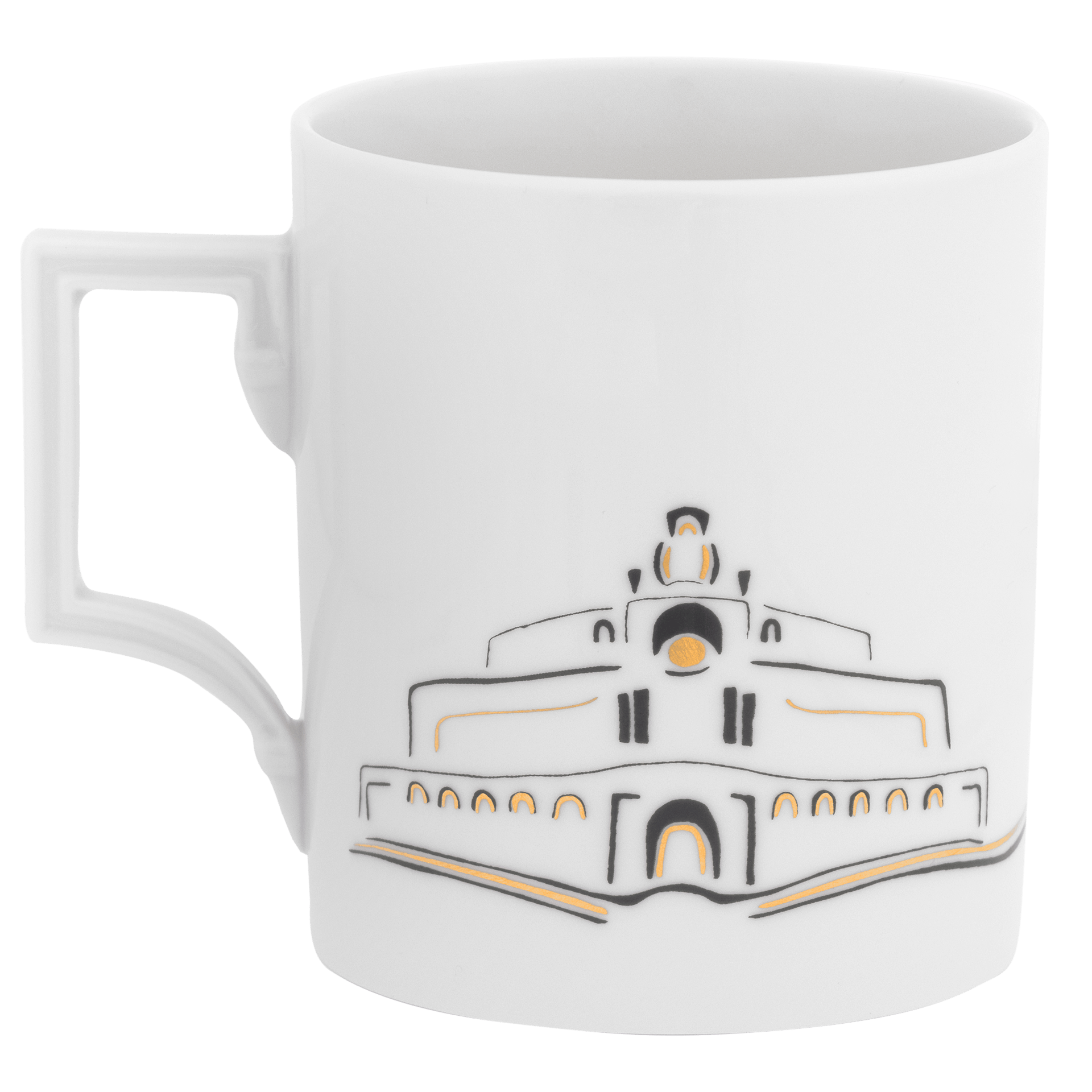 Henkelbecher Weißer Gold, 9 cm, 0,25 l | Meissen Mug Berlin 79a949 - 55810 - Meissen Weimar