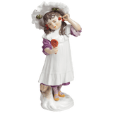 Hentschelkinder Mädchen mit Kirschen und Spiegel, Bunt, H 17,5 cm | Meissen Figuren-Edition Hentschelkinder