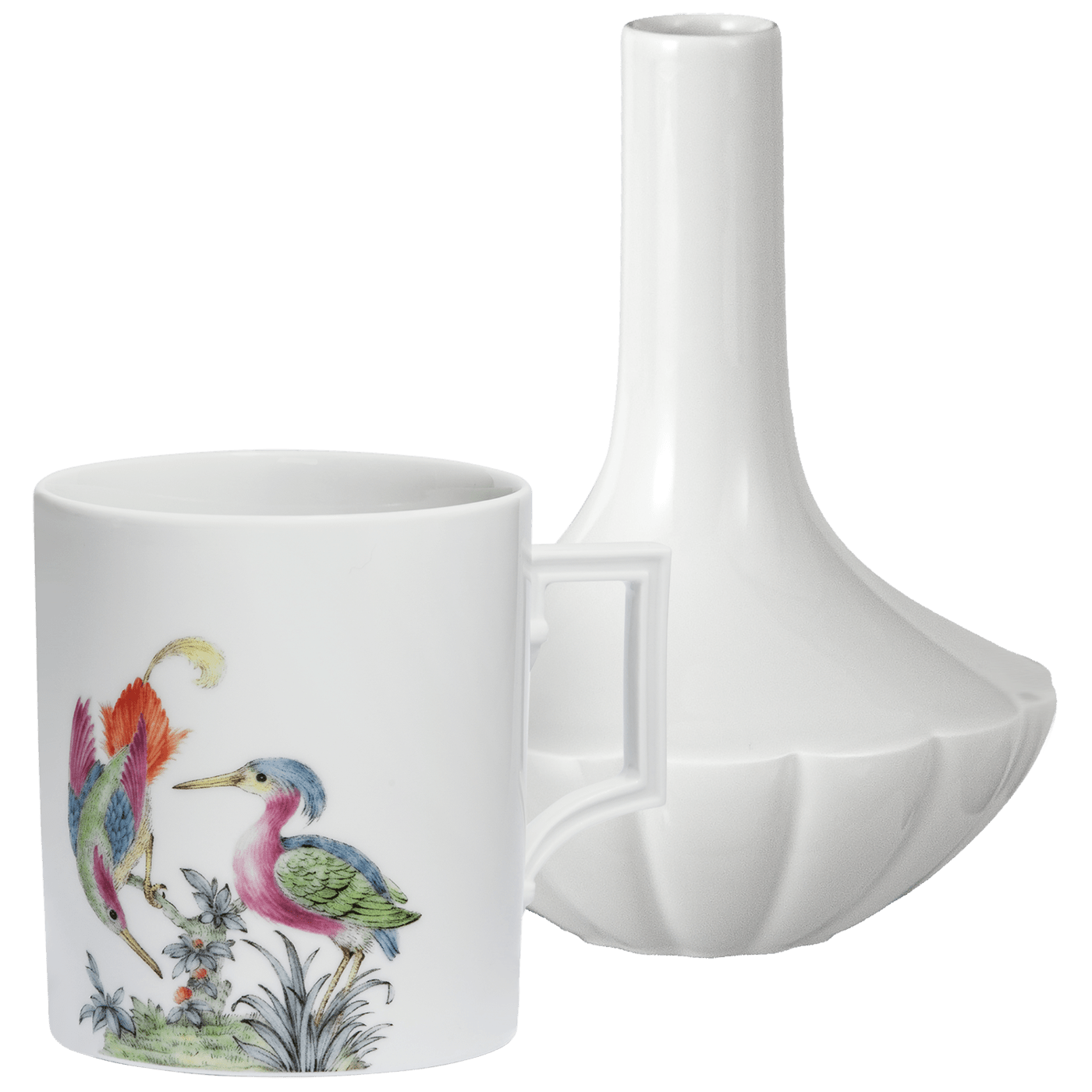 Homeoffice - Set Henkelbecher Fancy Birds & Vase Landscape, 2 - teilig | Meissen Fine Dining 79a425 - c5545 - Meissen Weimar