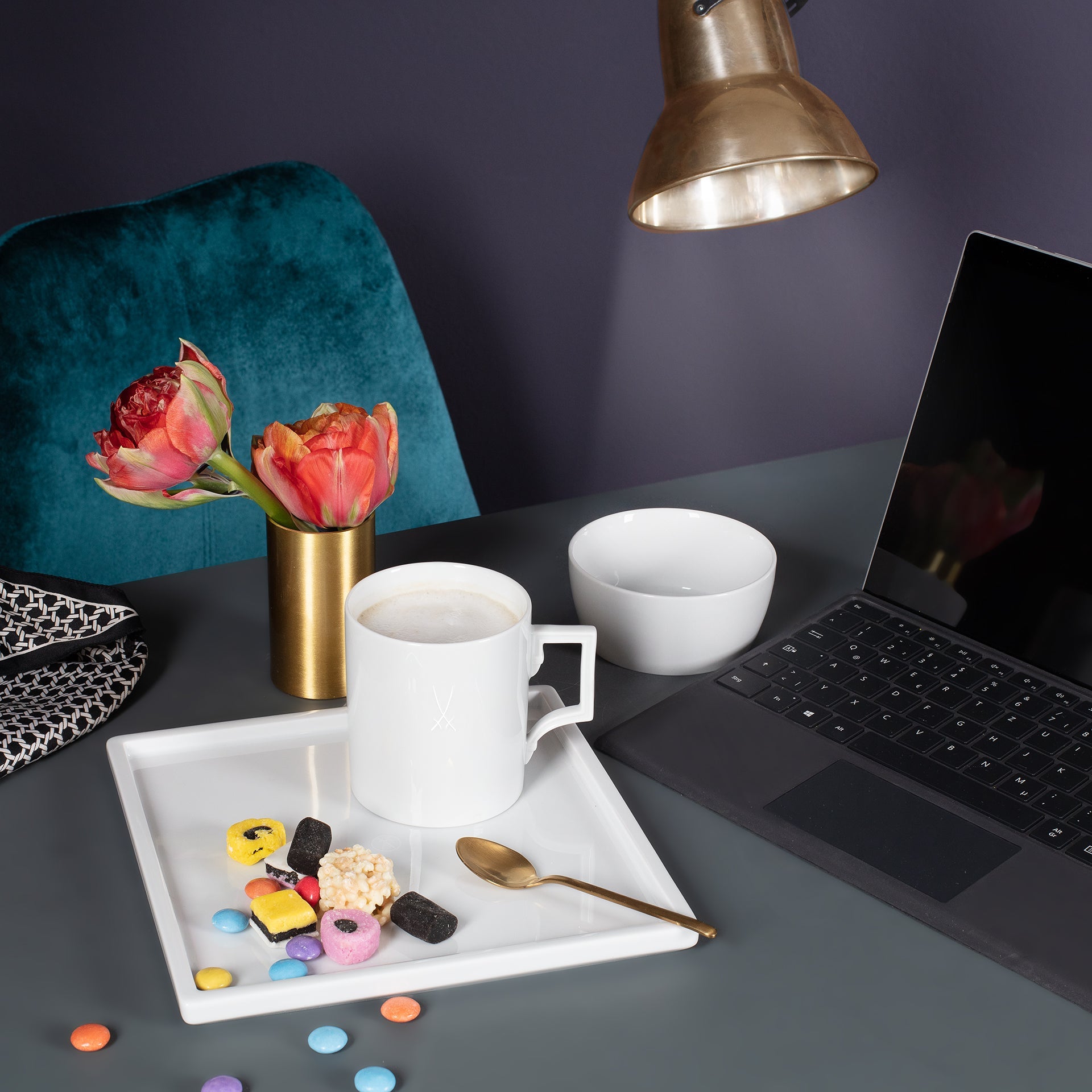 Homeoffice - Set Kaffeebecher Berlin, Platte und Schüssel weiß, 3 - teilig | Meissen Cosmopolitan 000001 - c5548 - Meissen Weimar