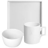 Homeoffice-Set Kaffeebecher Berlin, Platte und Schüssel weiß, 3-teilig | Meissen Cosmopolitan