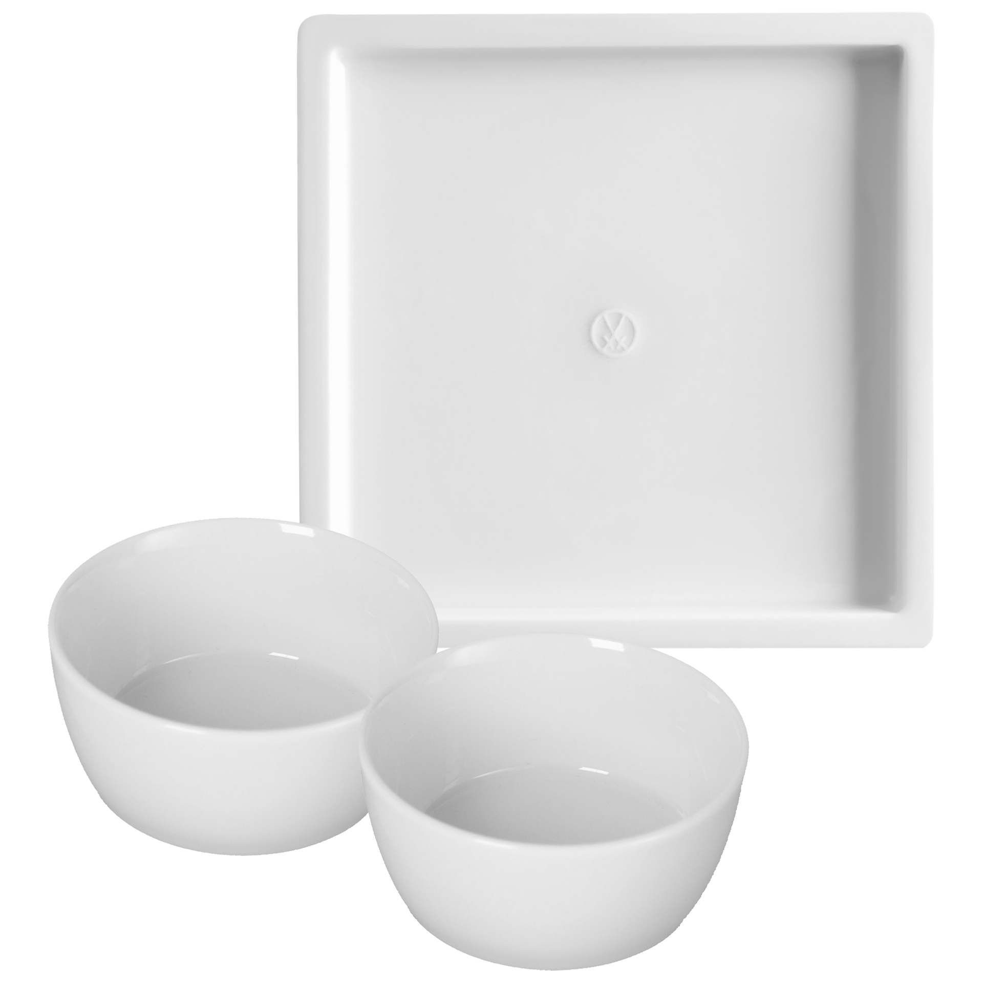 Homeoffice - Set Platte & Schüsseln Weiß, 3 - teilig | Meissen Cosmopolitan 000001 - c5332 - Meissen Weimar