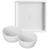 Homeoffice-Set Platte & Schüsseln Weiß, 3-teilig | Meissen Cosmopolitan