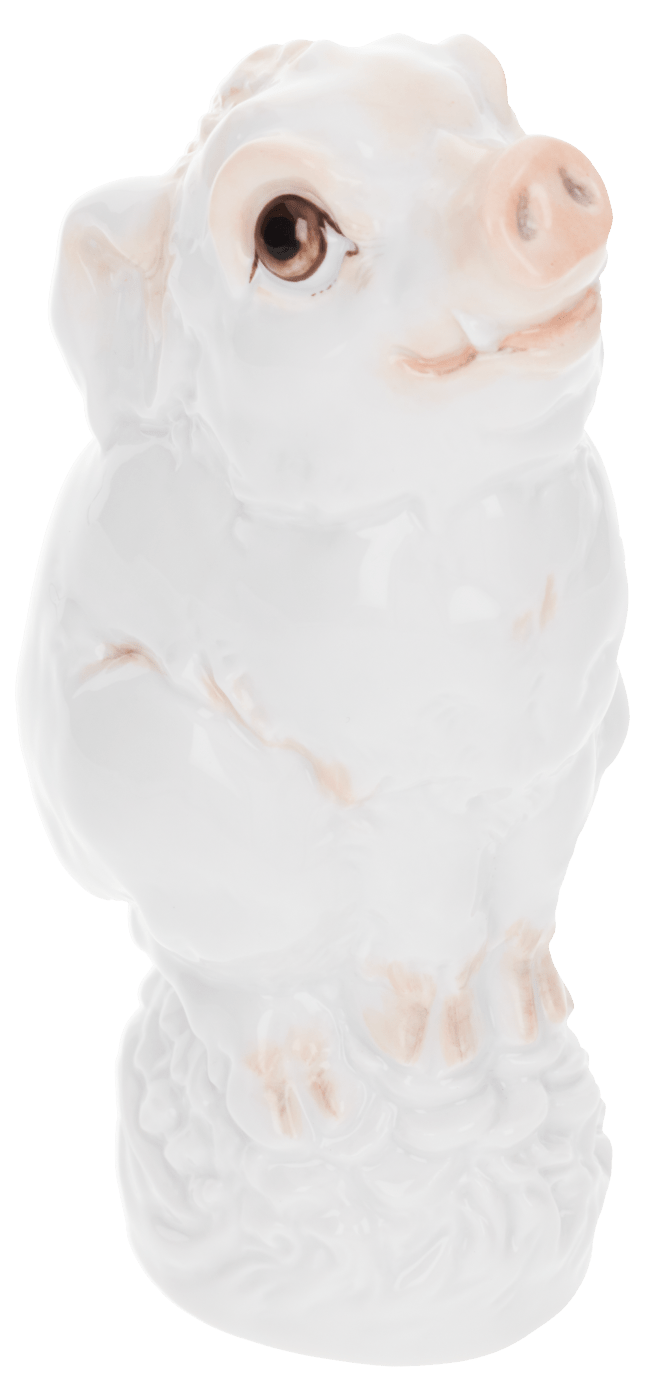 Jahresfigur Schwein, Bunt staffiert, H 11,5 cm | Meissen Figuren chinesisches Jahrestier 900600 - 83626 - Meissen Weimar