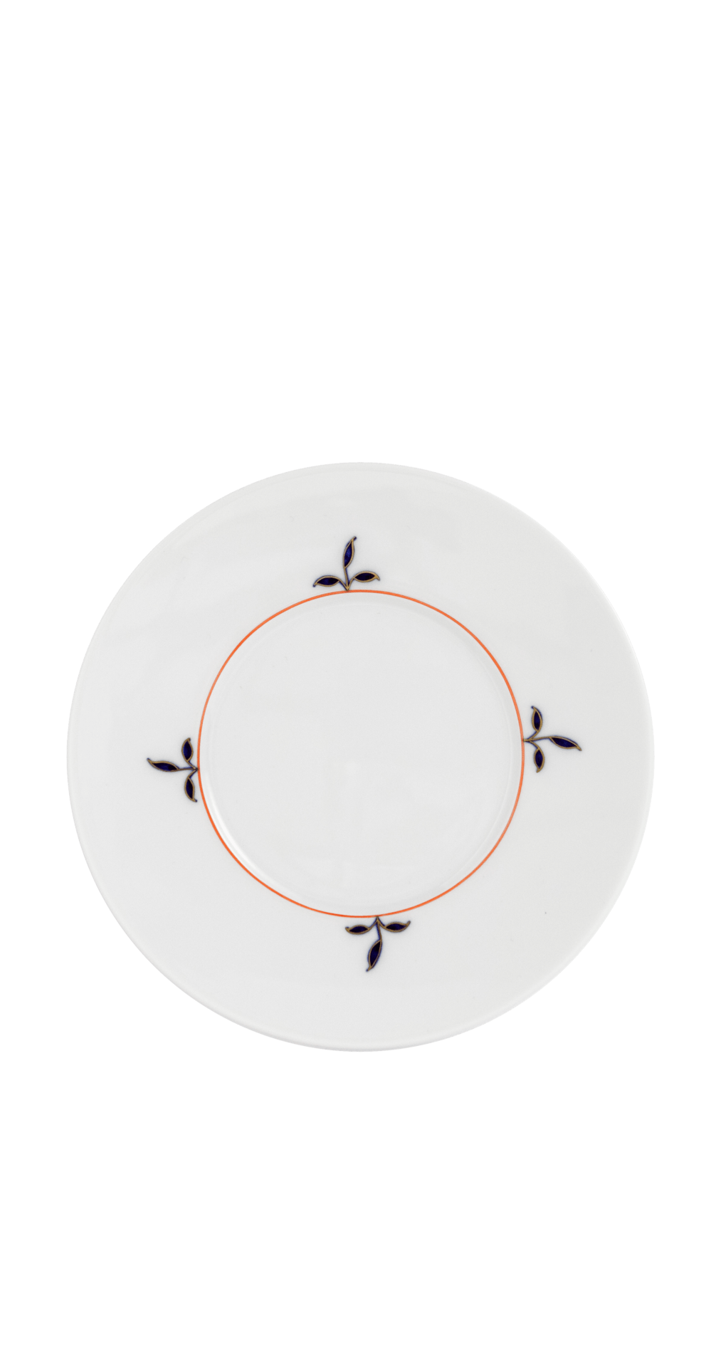 Kaffee - / Tee - und Cappuccinountertasse, Blütenzweig, kobaltblau, rot und goldschattiert, Ø 14,5 cm | Meissen Kollektion Noble Blue - No.41 - 802490 - 41562 - Meissen Weimar